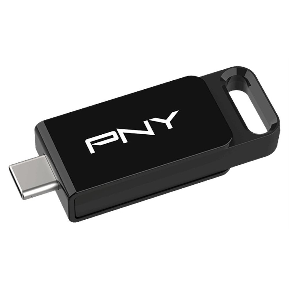 PNY - Unidad flash USB Elite 64 GB con conector USB Tipo C, velocidad de lectura hasta 120 MB/s, compatible con USB 3.2 Gen 1 (3.1 Gen 1), diseño deslizable y color negro para uso diario exigente