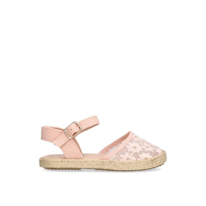 Esparteña Valenciana Alpargata Comunión Etika - Niña - Suela Plana - Modelo 60004 - Color Rosa