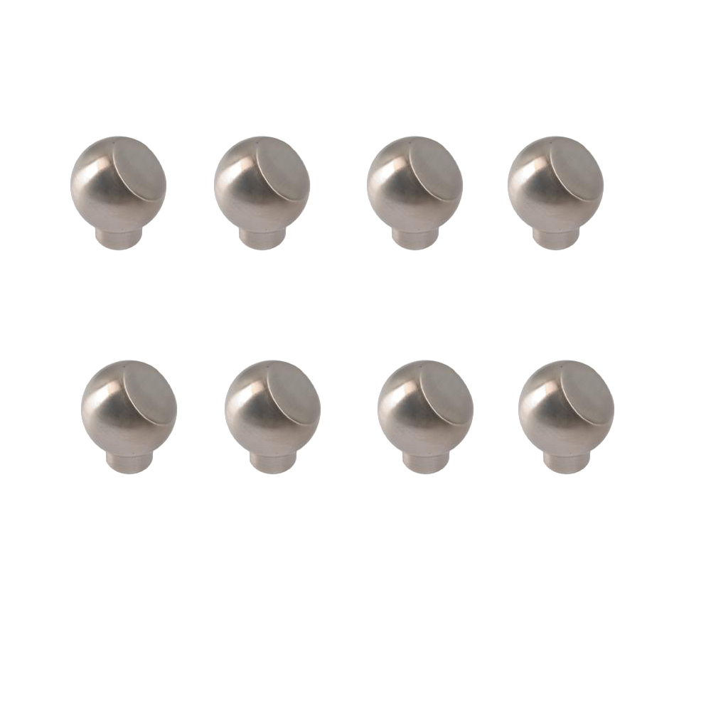 8 Un. TIRADOR Pomo níquel cepillado para Mueble - Diámetro 20MM