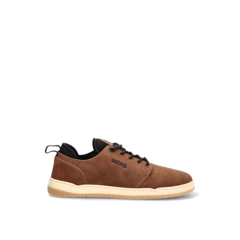 Zapatillas Respetuoso/barefoot Mustang - Hombre - Suela Plana - Modelo 84804 - Color Cuero