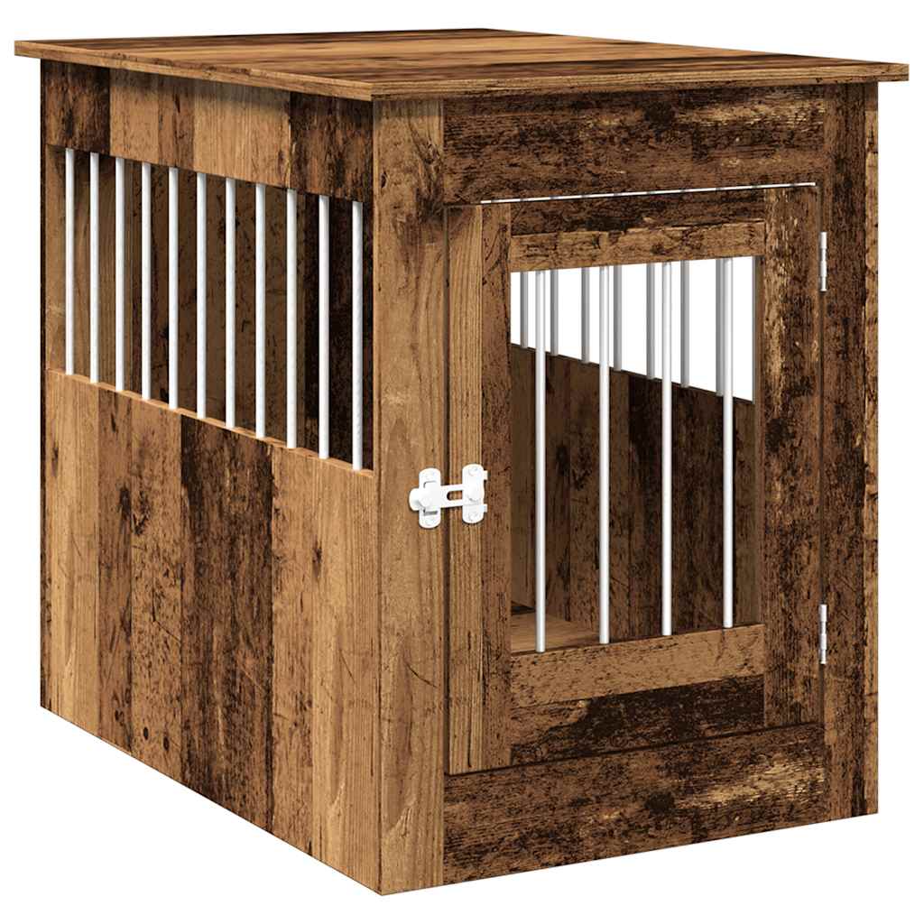 vidaXL Jaula para perros madera de ingeniería 55x80x68 cm Multicolor