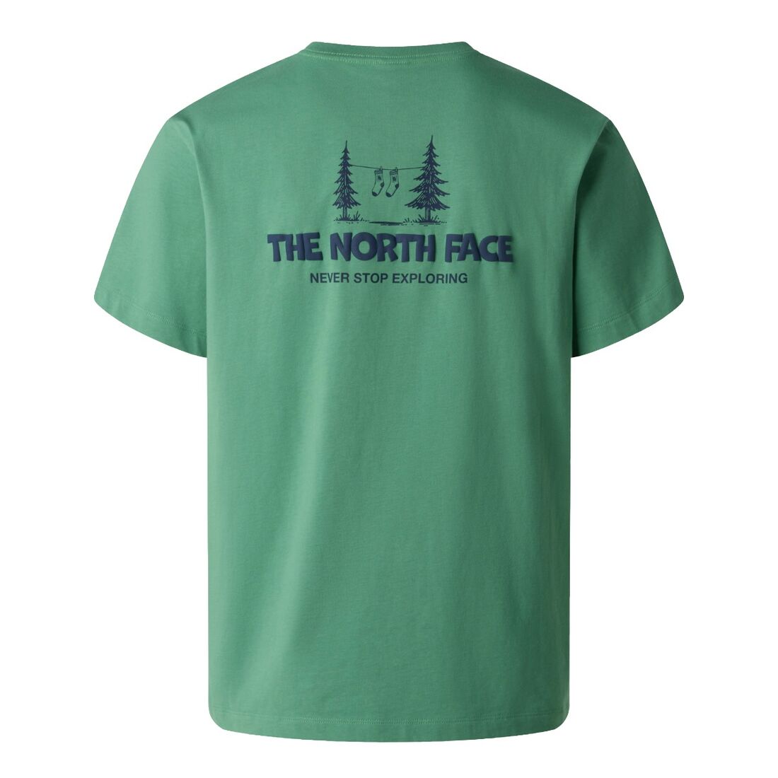 Camiseta Verde The North Face Camping Relaxed Short Dimmed Algae de Corte Holgado