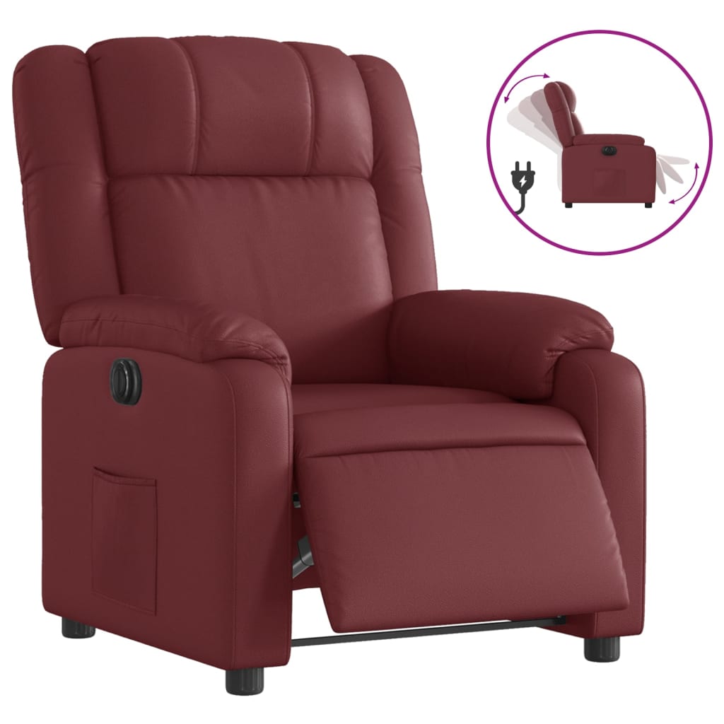 Vidaxl Sillón Eléctrico Reclinable Cuero Sintético