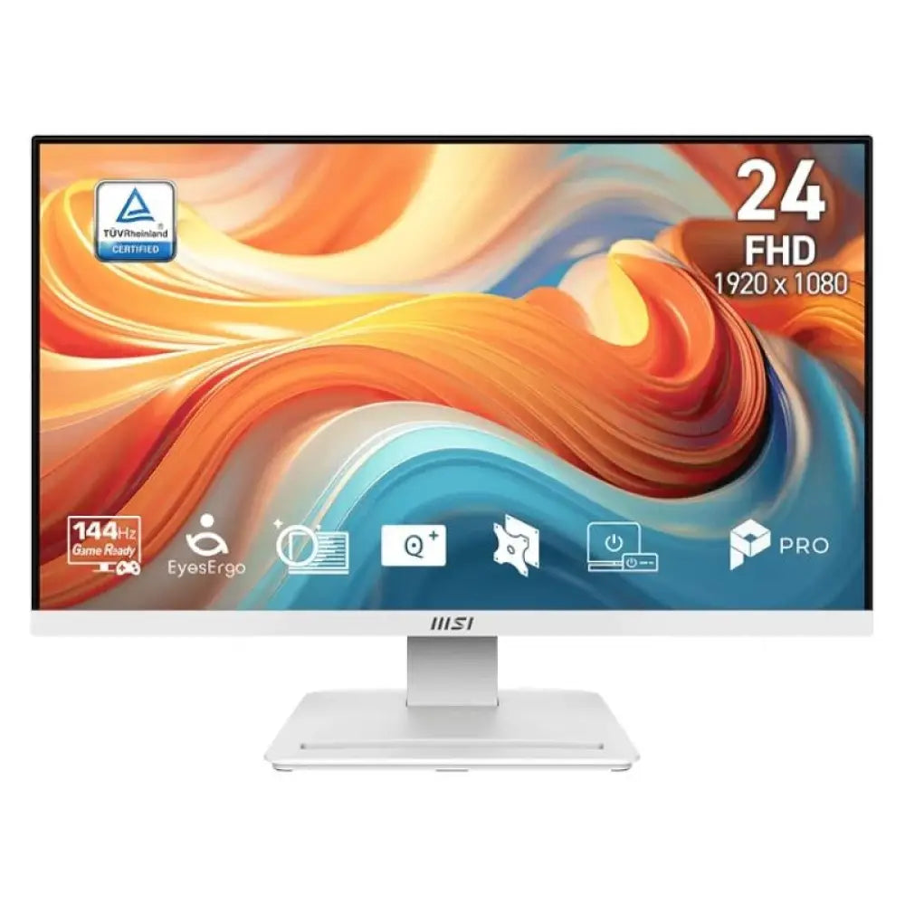 MSI - Monitor PRO MP241W E14V 23,8 pulgadas FullHD 144Hz con panel VA plano, 1 ms MPRT y Adaptive-Sync para gaming competitivo, edición y multitarea