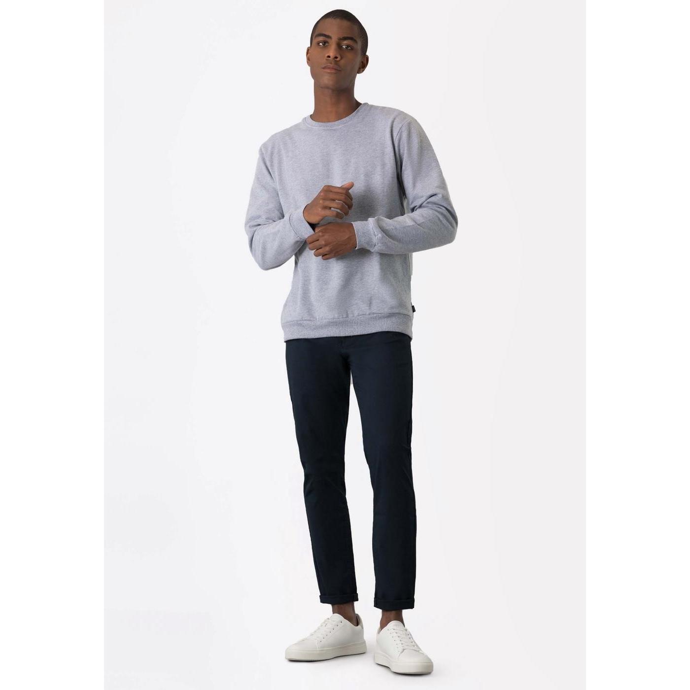 Pantalón Chino Azul Marino Tiffosi Hombre Algodón Elástico Slim Fit 5 Bolsillos