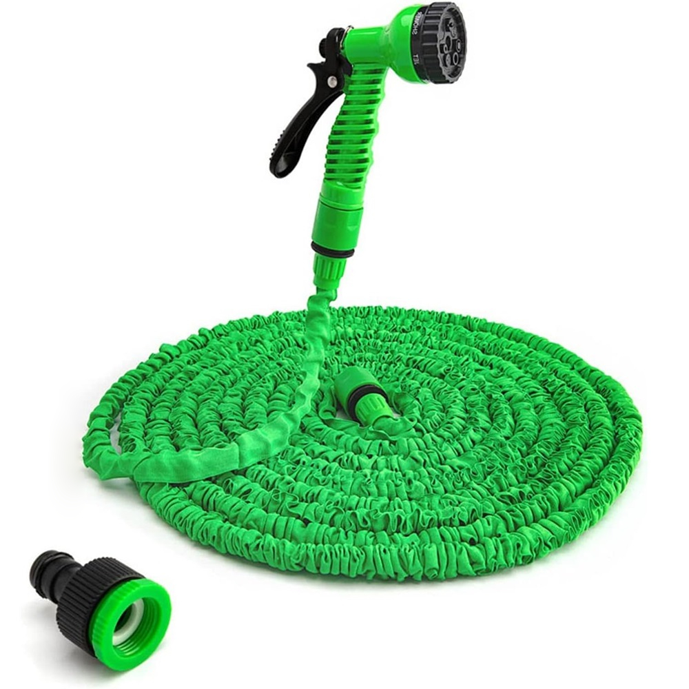 TK Gun de Riego para Exterior with 7 Modos de Chorro de Agua Manguera de Jardín extensible de 15 metros