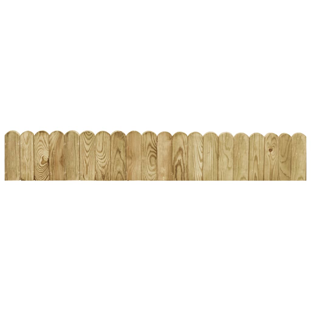 vidaXL Rollo de borde de madera de pino impregnada 120 cm en color Marrón/Verde
