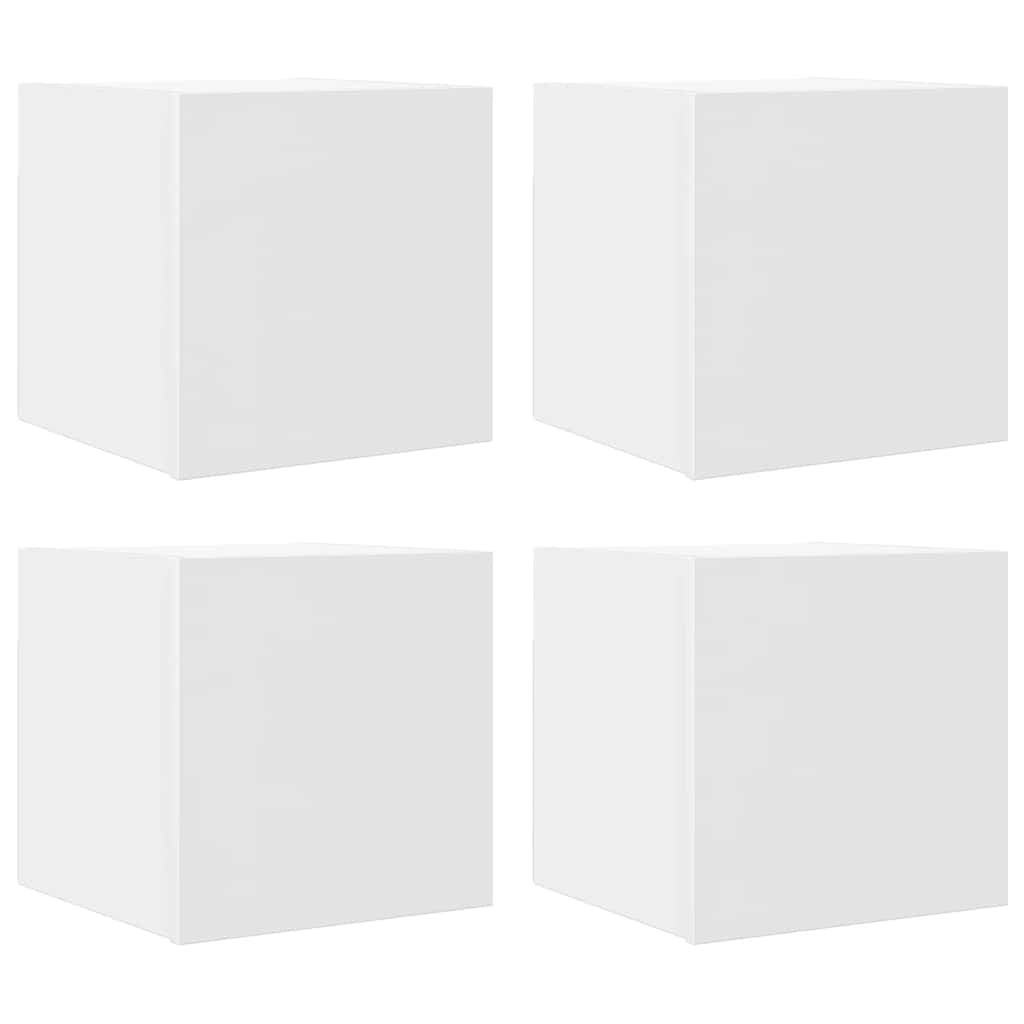vidaXL Muebles de salón de pared 4 uds blanco 30,5x30x30 cm
