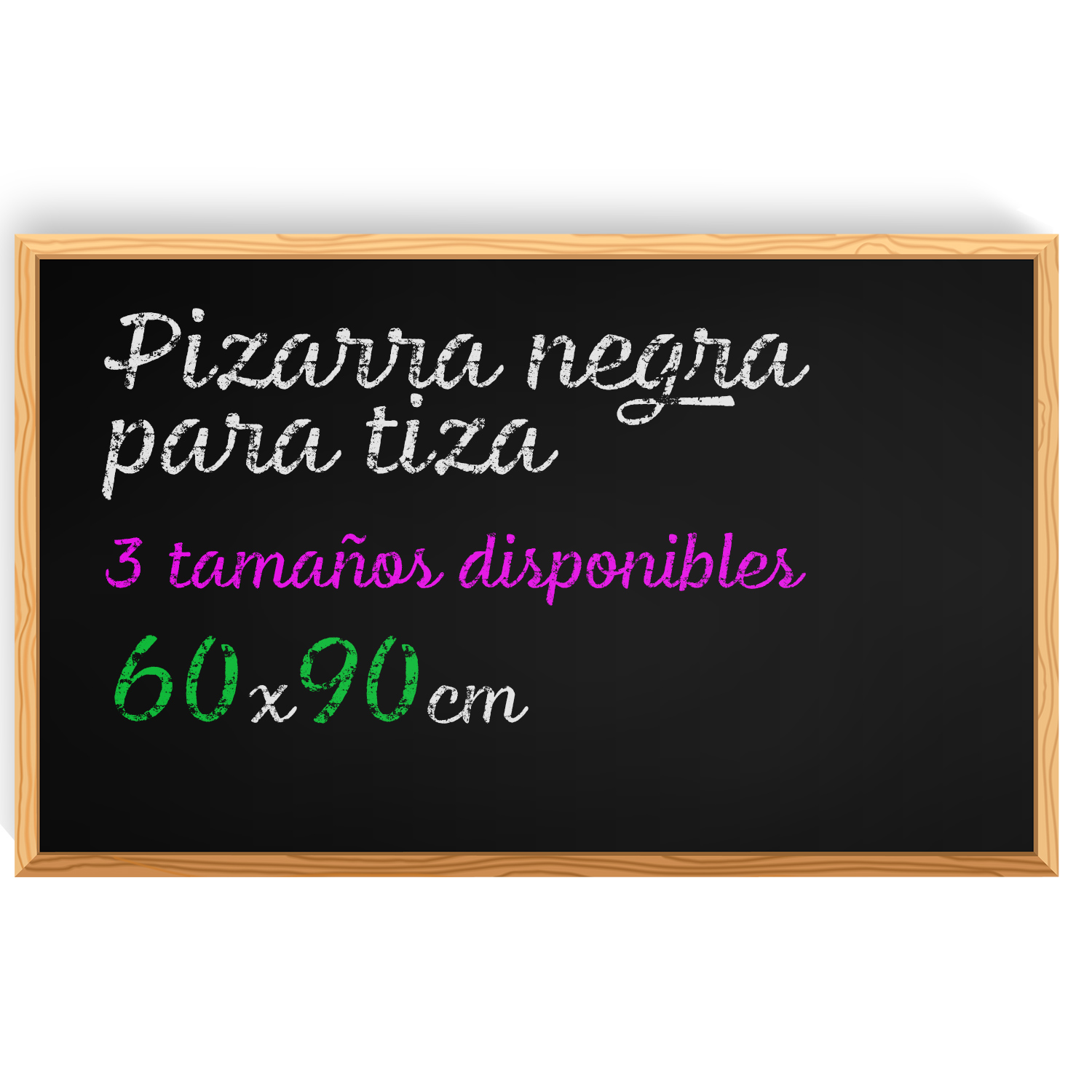 Pizarra Tiza, Pizarra Negra para Pared con Material de Montaje, Pizarra para Bodas, Niños, Escuela y Hogar, Pizarra Tiza Pared ideal Aulas, Restauración y Eventos - Ofituria (60x90)