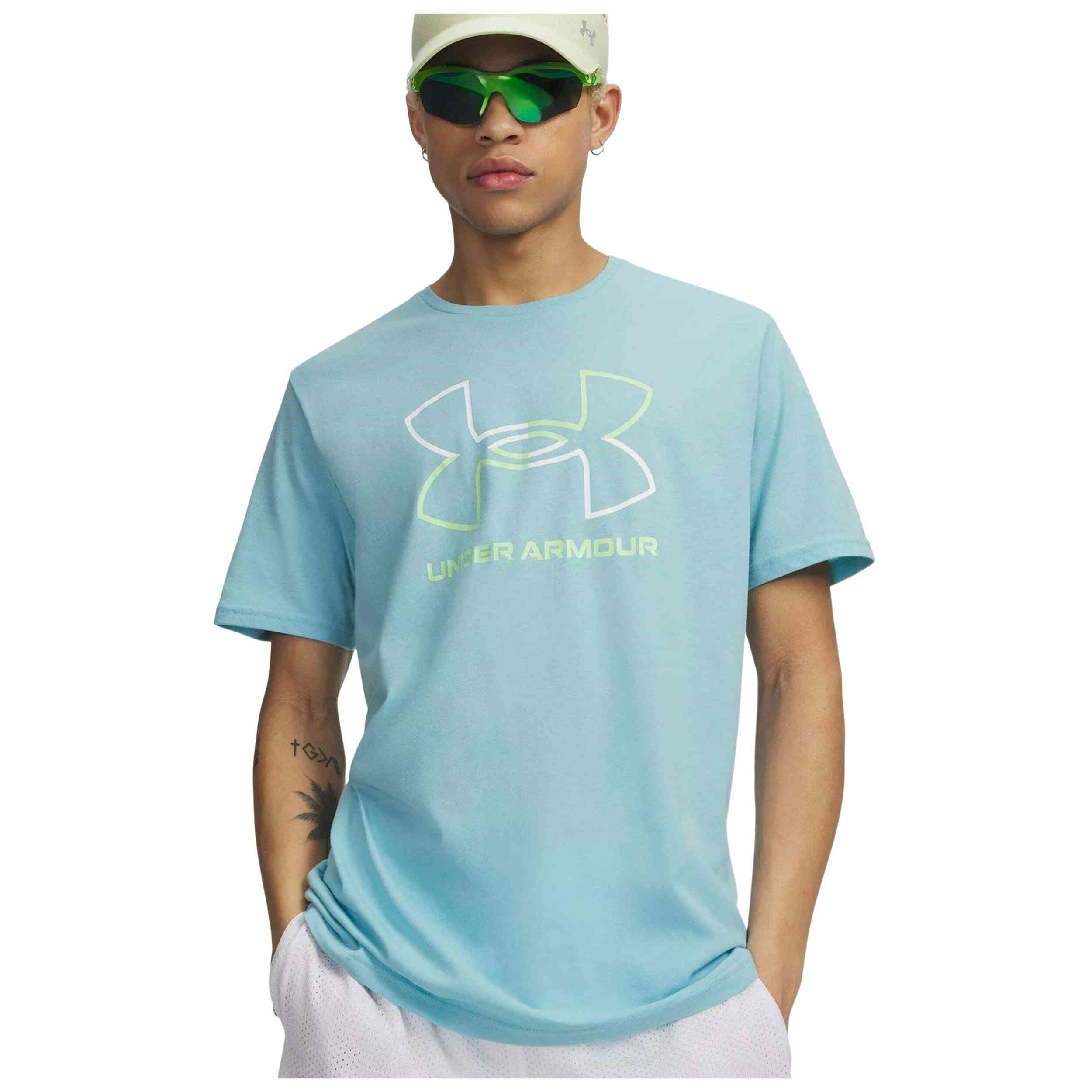 Camiseta De Manga Corta Under Armour modelo UA GL FOUNDATION UPDATE SS para Hombre en color Azul