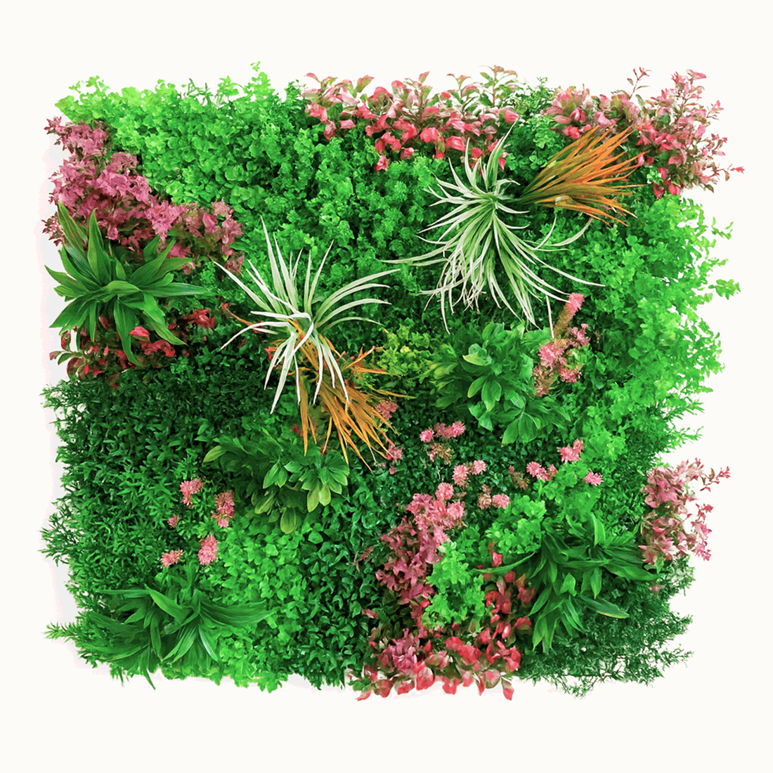 Jardin Vertical Artificial Decorativo Modular Para Interior y Exterior, Panel Vegetal Sintetico Para Pared, Balcon o Terraza, Efecto Natural Sin Mantenimiento