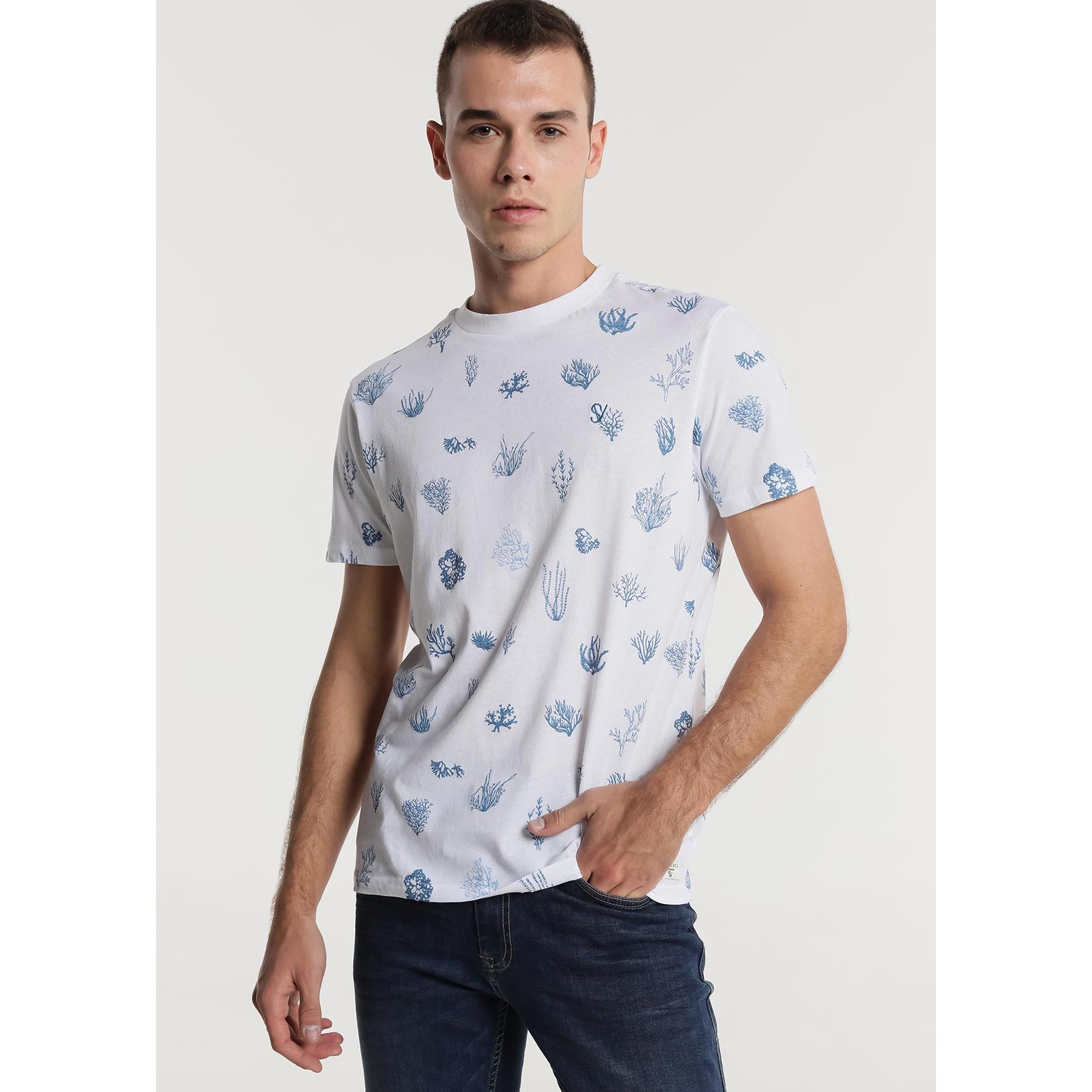 SIX VALVES - Camiseta manga corta con estampado tematica ocean