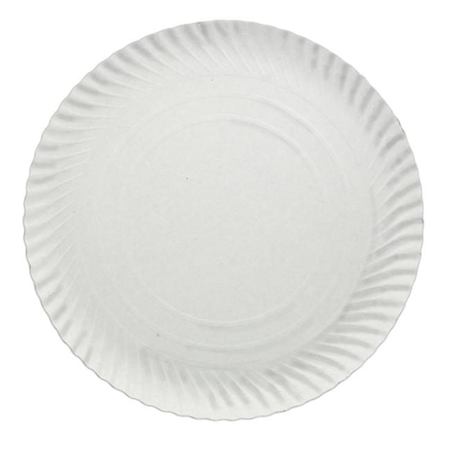 MONOUSO | Plato de Cartón Redondo Blanco 16cm 450g/m² (800 Uds)