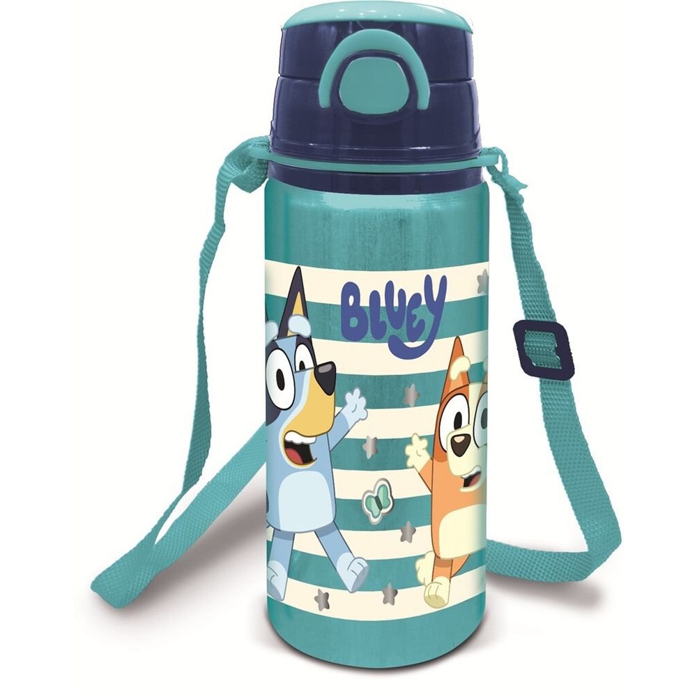 STOR BOTELLA POP UP DE ALUMINIO CON CORREA 730 ML BLUEY BBC BLUEY MENAJE INFANTIL 7x7x22 Cms.