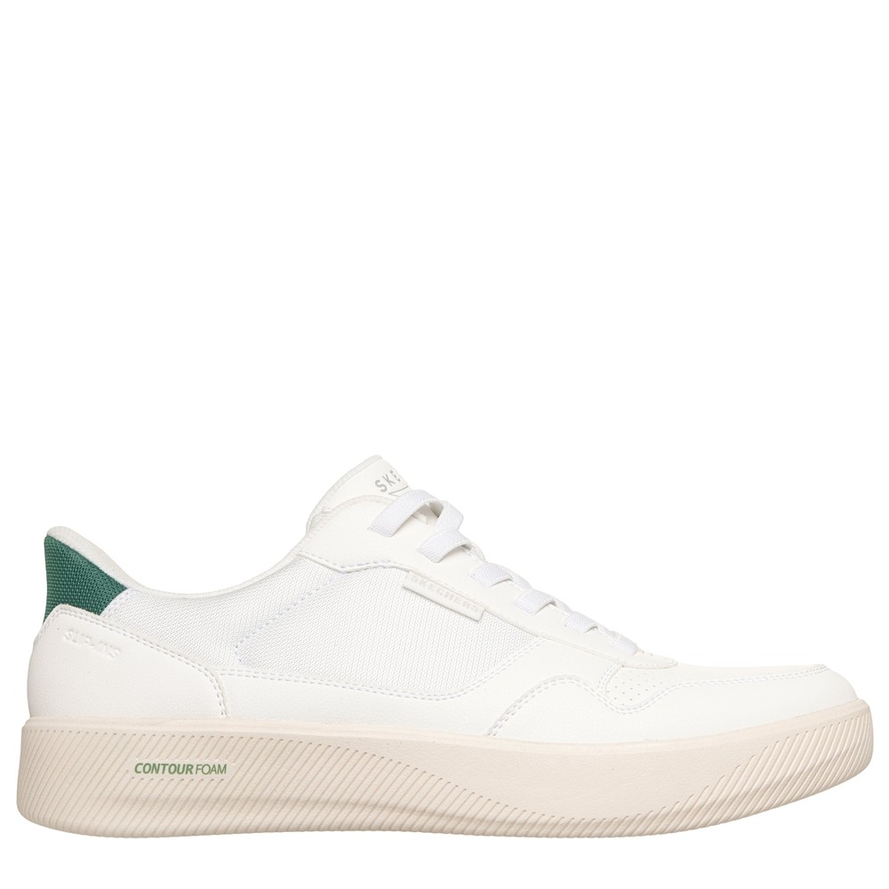 Cómoda  zapatillas hombre Skechers Slip-ins® ARCH FIT, diseño clásiblanco. Talón Heel Pillow, ajuste sin manos y plantilla extraíble Arch Fit® con soporte en el arco. Altura Tacón bajo (1-3 cm) Referencia 183402-WGR