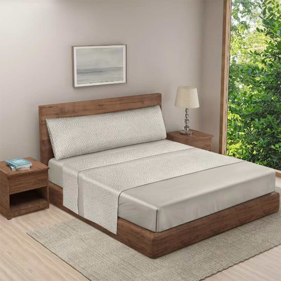 HOMESOL® juego de sábana verano - 85G/poliester 100%/impresion nano no pierde color /extrasuave
