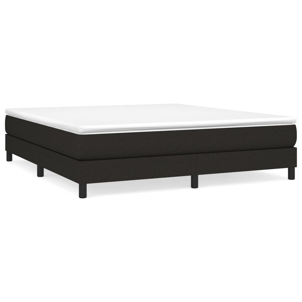 vidaXL Estructura de cama con somier tela negro 180x200 cm