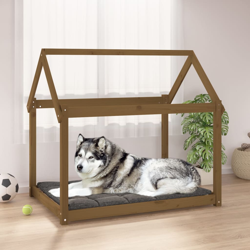 vidaXL Cama para Perros 111x80x100 cm Mascotas Cachorros Color Natural,  Blanco,  Gris y mas