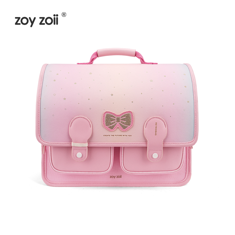 Mochila Escolar Zoy Zoii – Limoncito / Lazo Rosa / Explore Space | Ligera, Resistente al Agua y Gran Capacidad