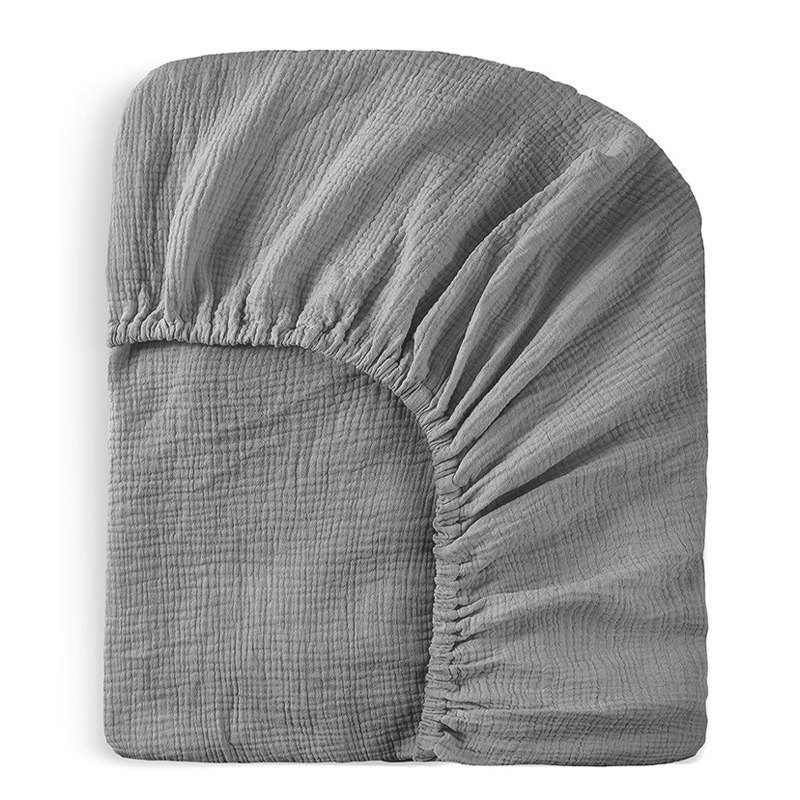 OmHO Sábana ajustable de gasa doble para bebé, funda de cama de crepé, funda de cambio multicolor y multitamaño