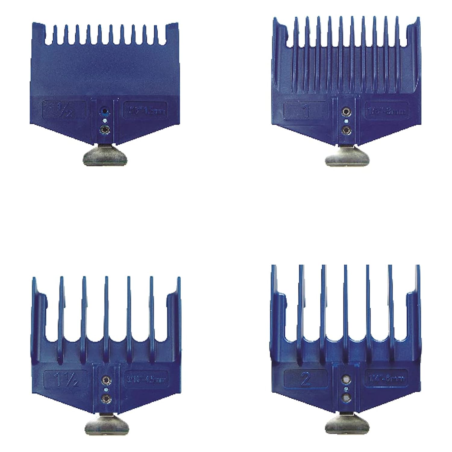 Artero recalce para máquina de cortar pelo Thor, set de 4 peines guía de plástico duro, 1,5, 3, 4,5 y 6 mm