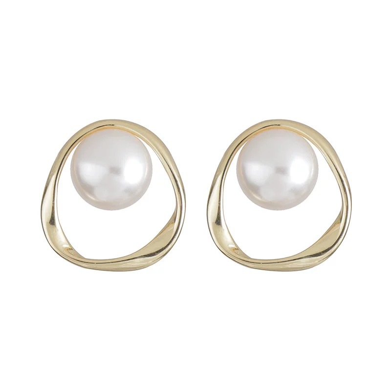 Pendientes de perlas para mujer, pendientes de perlas reales, creativo, fiesta de cumpleaños, banquete