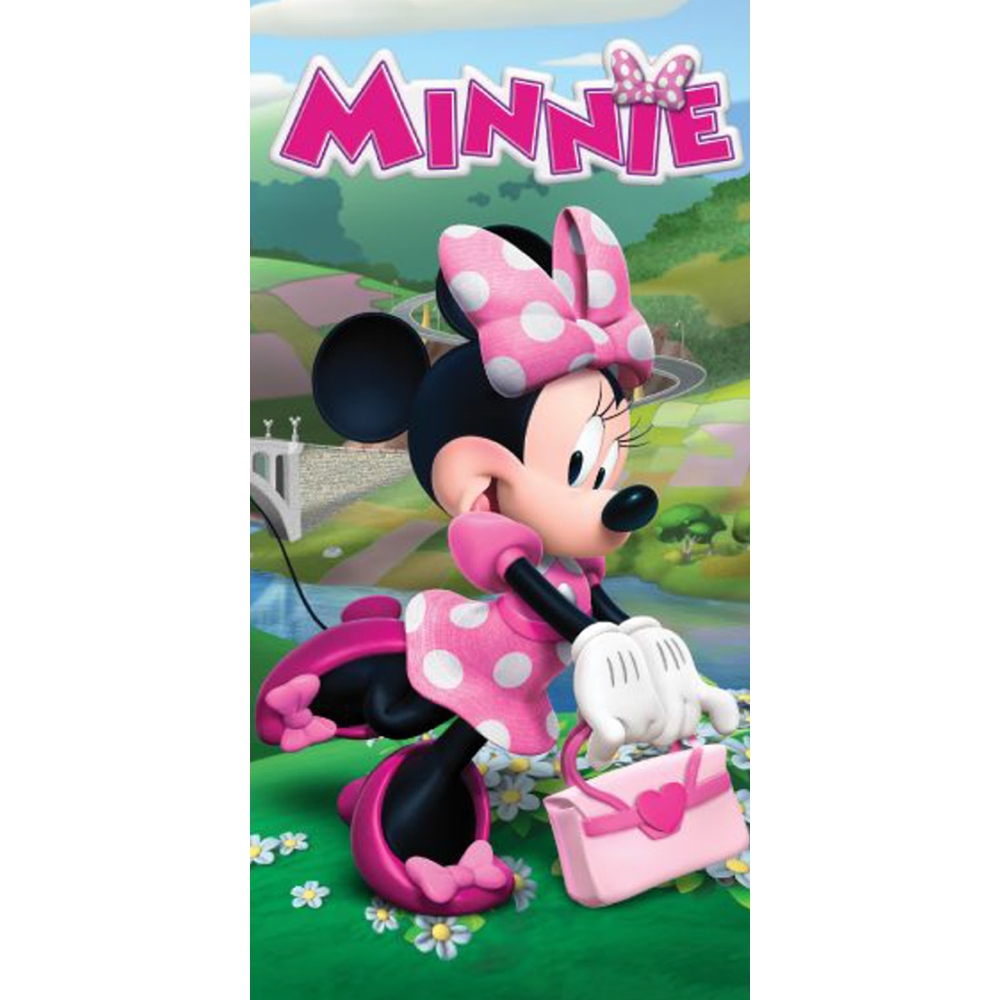 MINNIE MOUSE Toalla Playa Disney Microfibra Rosa 70 X 140 CM Para Playa ,Piscinas y Gimnasio Absorbente ,Ligera Rapido Secado