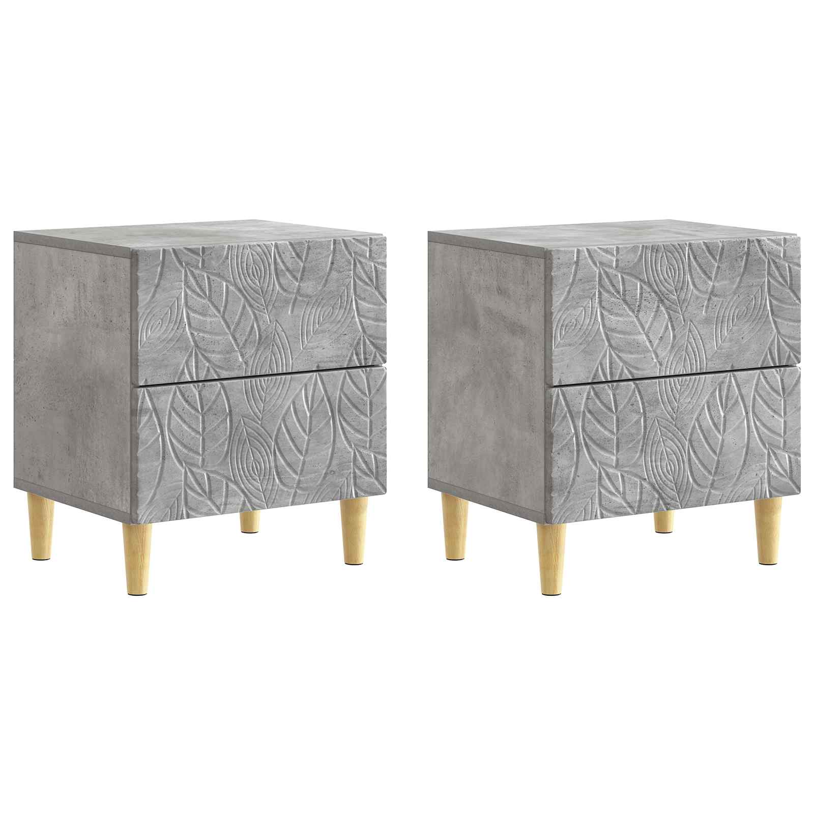 vidaXL Mesita de Noche 2 uds. 43 x 34,5 x 48 cm Madera de ingeniería Multicolor