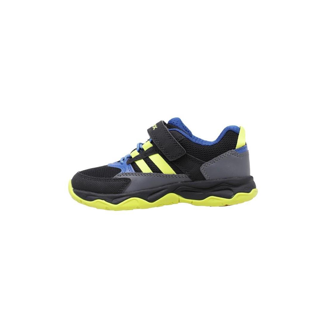 Geox J CALCO BOY A ZAPATILLA DEPORTIVA VELCRO niño  Negro