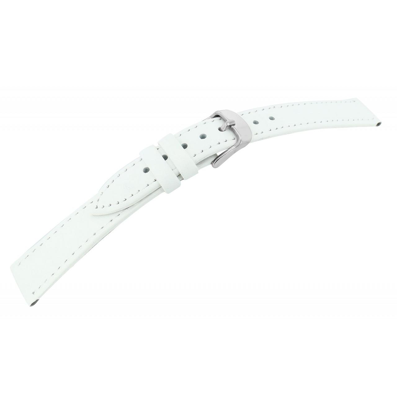Mestre Artesão® Bracelete de Reloj Branca em Couro Genuíno – 12mm – 0548