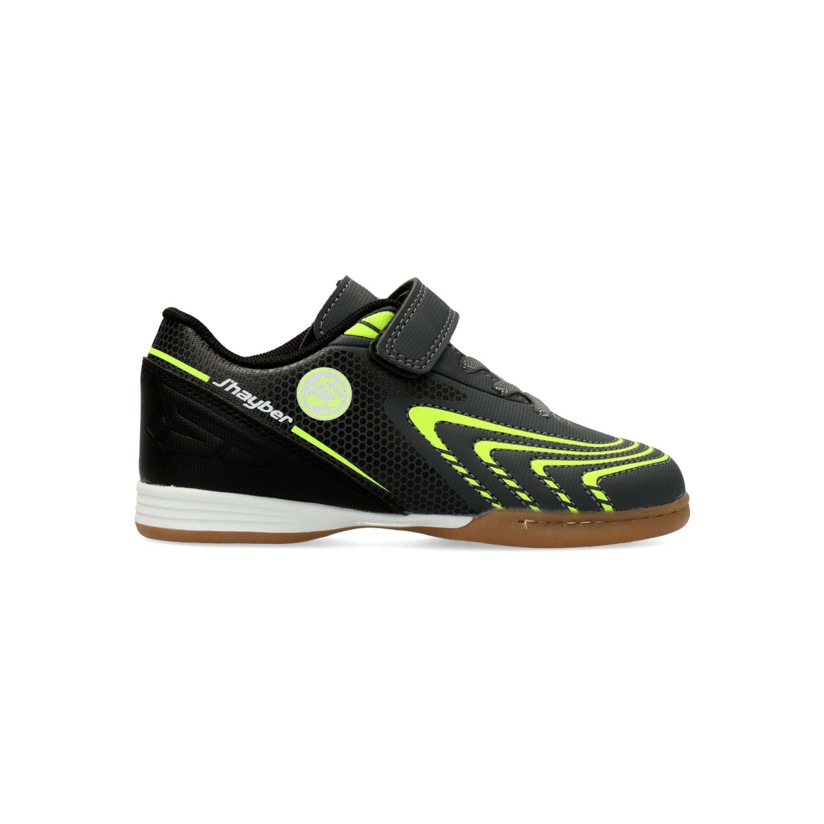 J´Hayber - Zapatillas de fútbol sala Italo para niños con suela de alta tracción y cierre adherente elástico ideales para pistas indoor