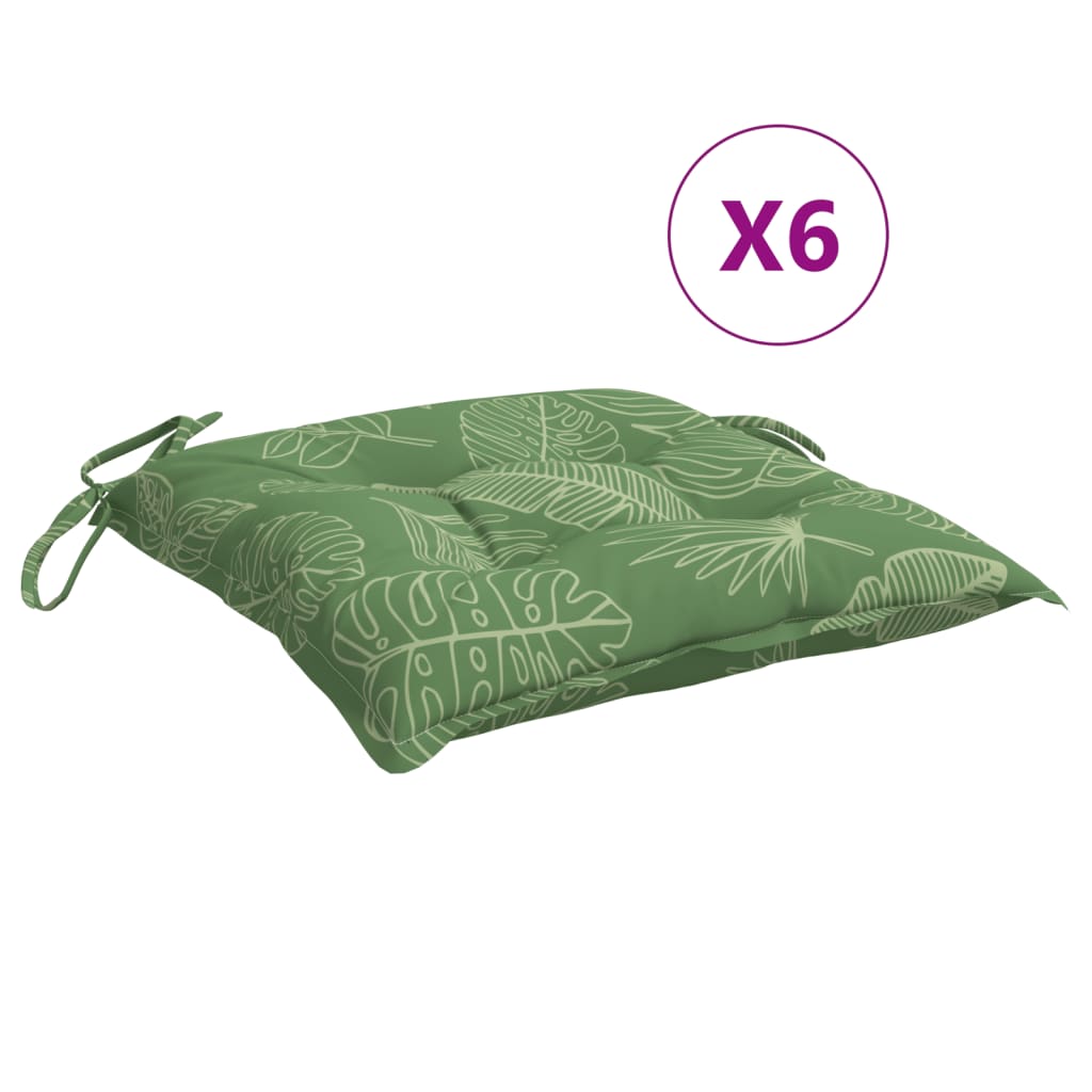 Vidaxl Cojines para Silla 6 Uds Tela 40x40x7 Cm - Negro y Blanco, Verde y Rosa, Blanco y Verde