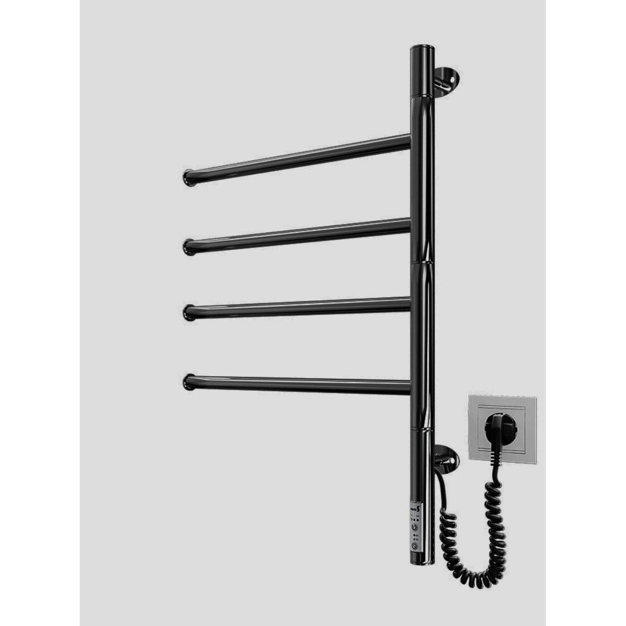 Radiador toallero eléctrico Mario Modelo Veer Toallero Eléctrico para baño Bajo Consumo de 600x445 NEGRO MATE 50W