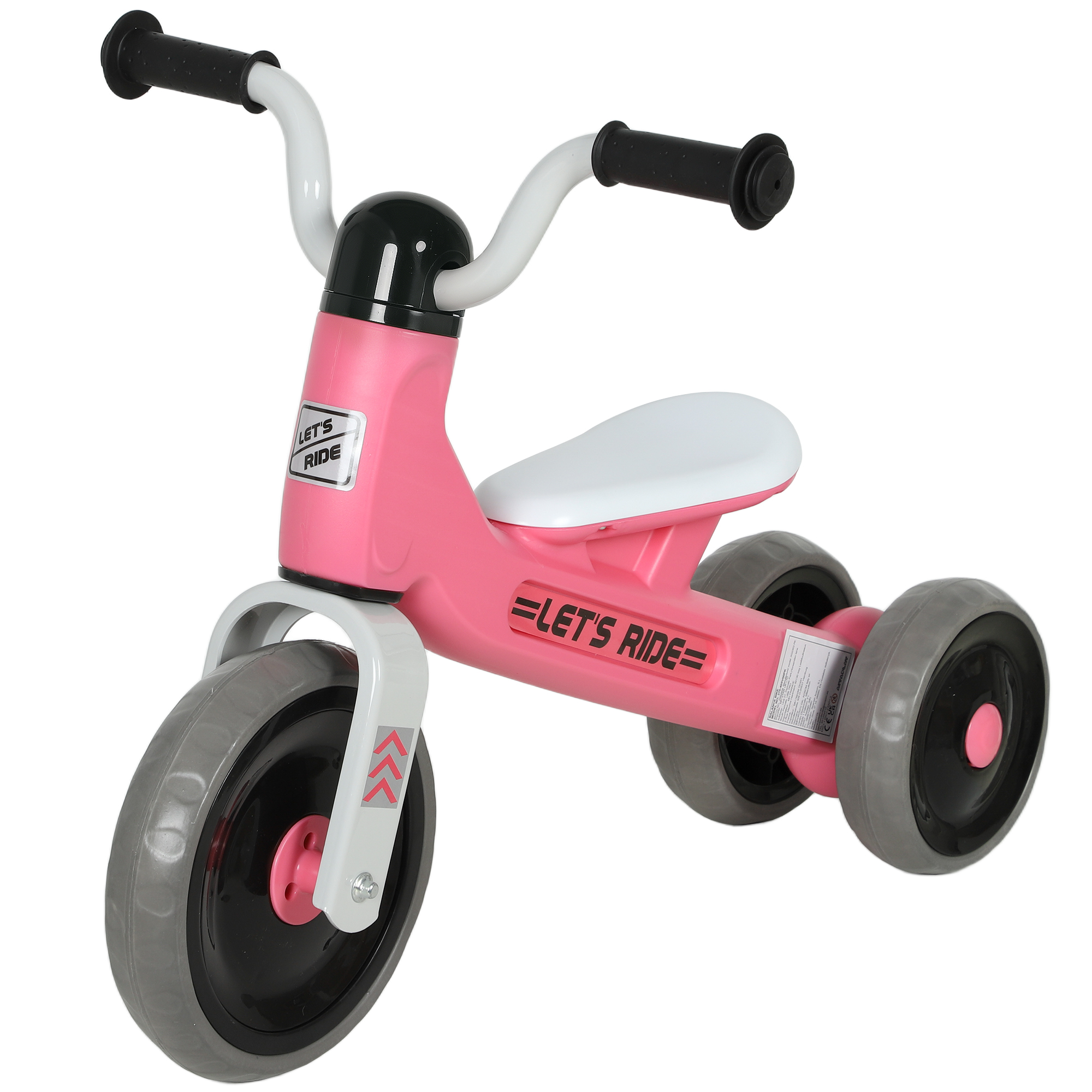 AIYAPLAY Bicicleta sin Pedales para Niños de 12 a 36 Meses, Bicicleta de Equilibrio con Ruedas Silenciosas y Resistentes a Pinchazos, Manillares con Giro Limitado a 60°, Rosa