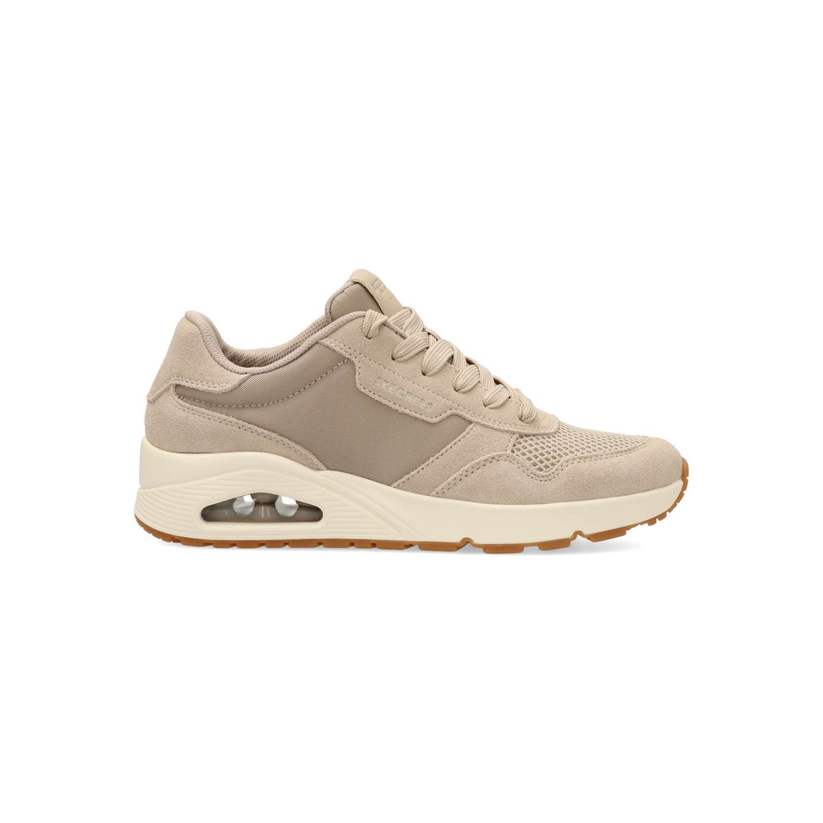 Skechers - Zapatillas deportivas casual Uno Vintage Air para hombre con parte superior de ante y malla, plantilla Air-Cooled Memory Foam™ y suela Skech-Air visible