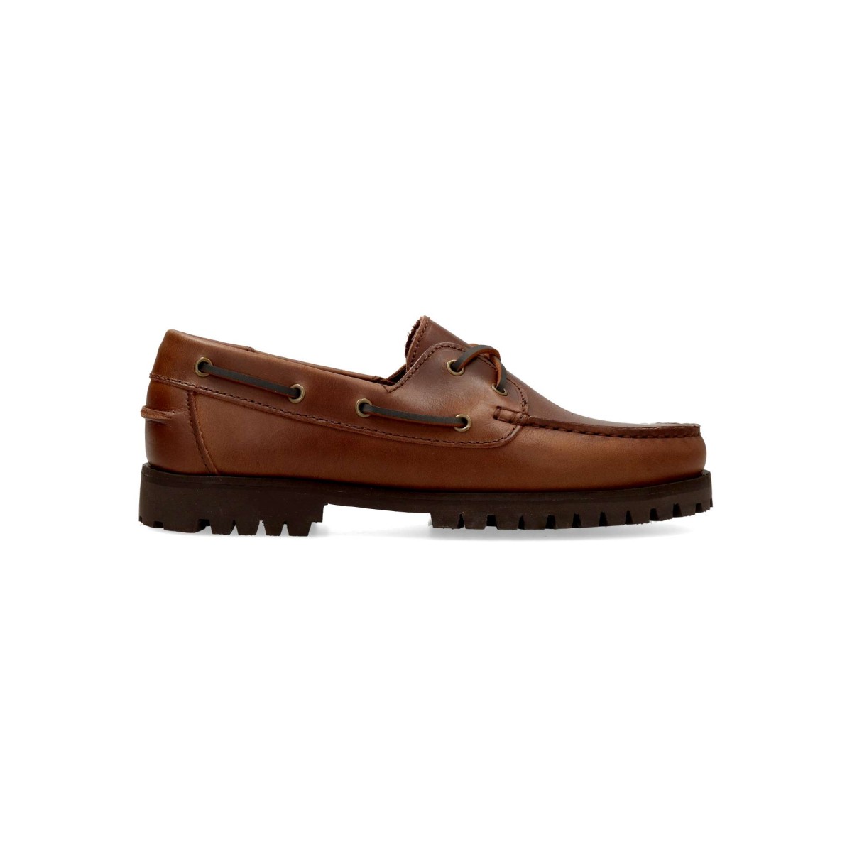 MAC - Zapato náutico clásico para hombre, fabricado en piel con suela de goma, forro y plantilla interior de piel, diseño elegante y cómodo