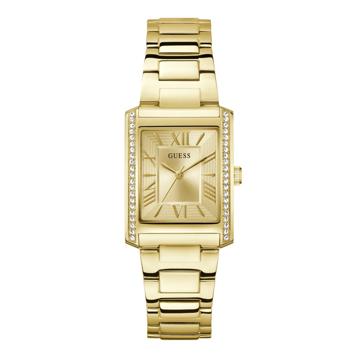 Guess Reloj Mujer Caja De Acero Reciclado Pulsera Acero De Color Dorado Resistente Al Agua 3 Atm Gw0874l4