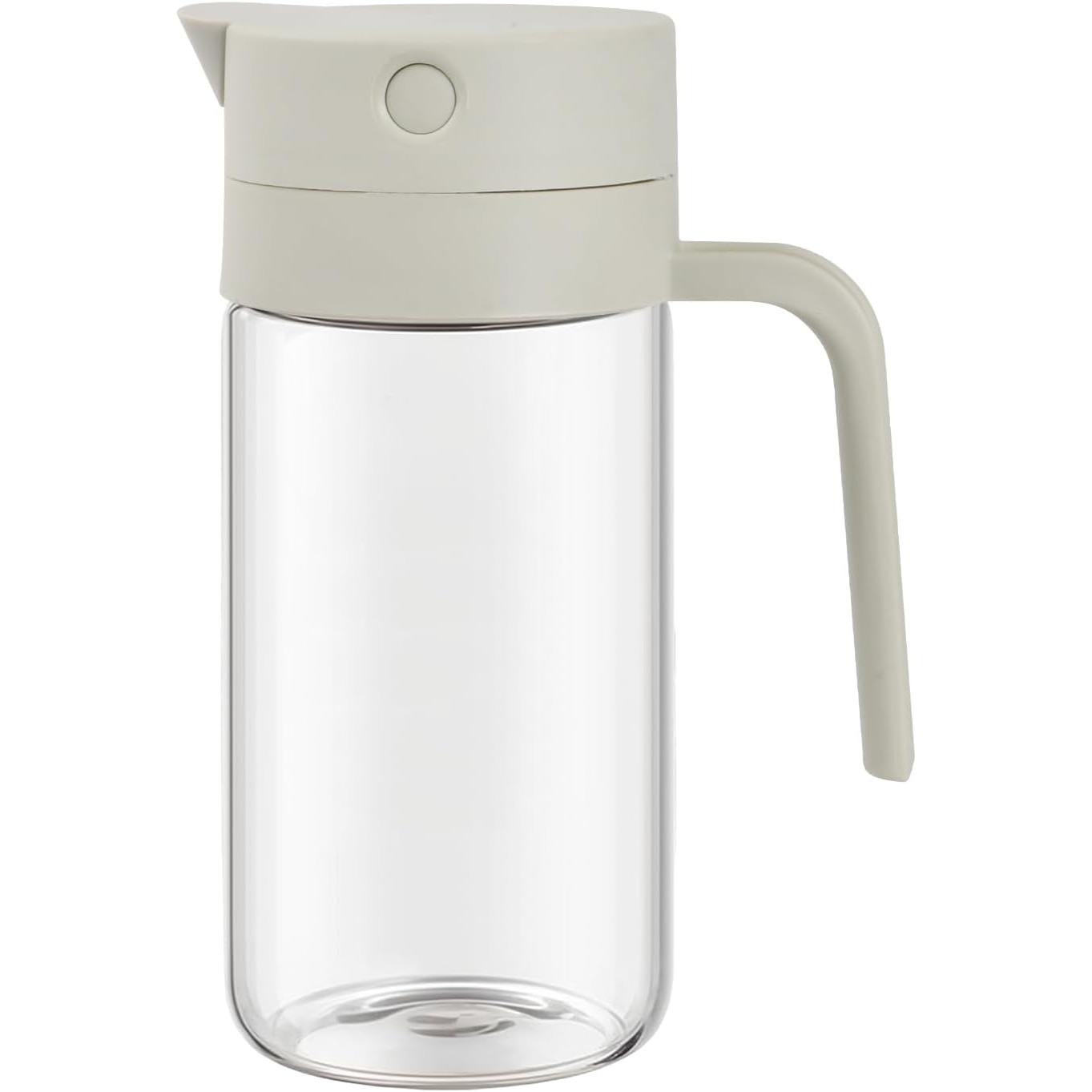 Botella de Cristal para Aceite de Oliva 550 ml – Dispensador Antigoteo con Tapa Automática Abatible, Ideal para Aceite, Vinagre, Cocina Saludable, Parrillas, Ensaladas y Repostería