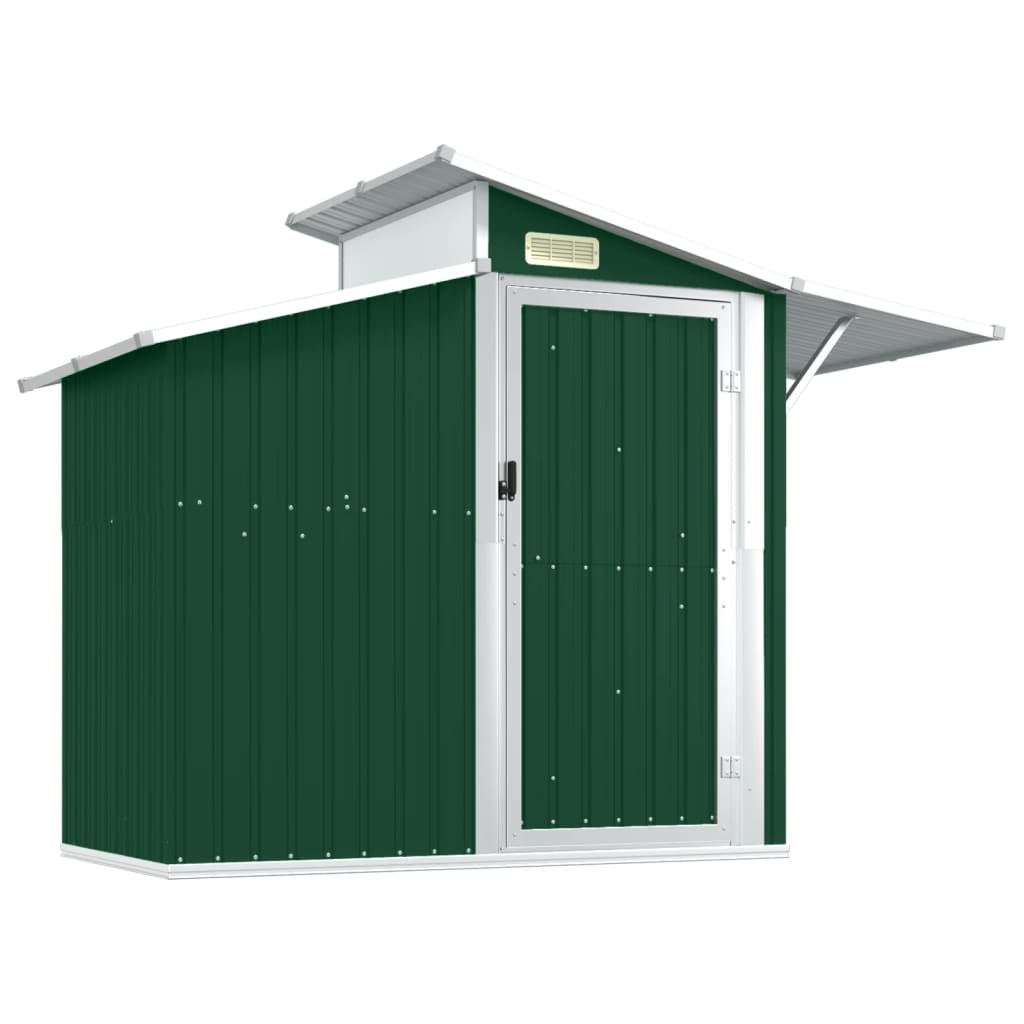vidaXL Cobertizo de jardín acero galvanizado 270x130x208,5cm Color Antracita, Gris, Verde y mas
