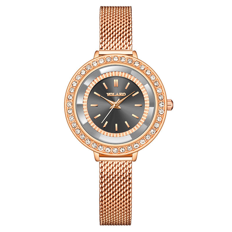 TK Nuevo reloj para mujer con piedras brillantes, disponible en correa de malla italiana o malla, movimiento de cuarzo, un reloj de lujo para la mujer