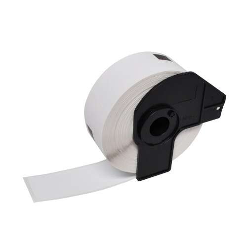 Compatible brother dk11219 - etiquetas precortadas circulares - 12 mm de diametro - 1200 unidades - texto negro sobre fondo blanco