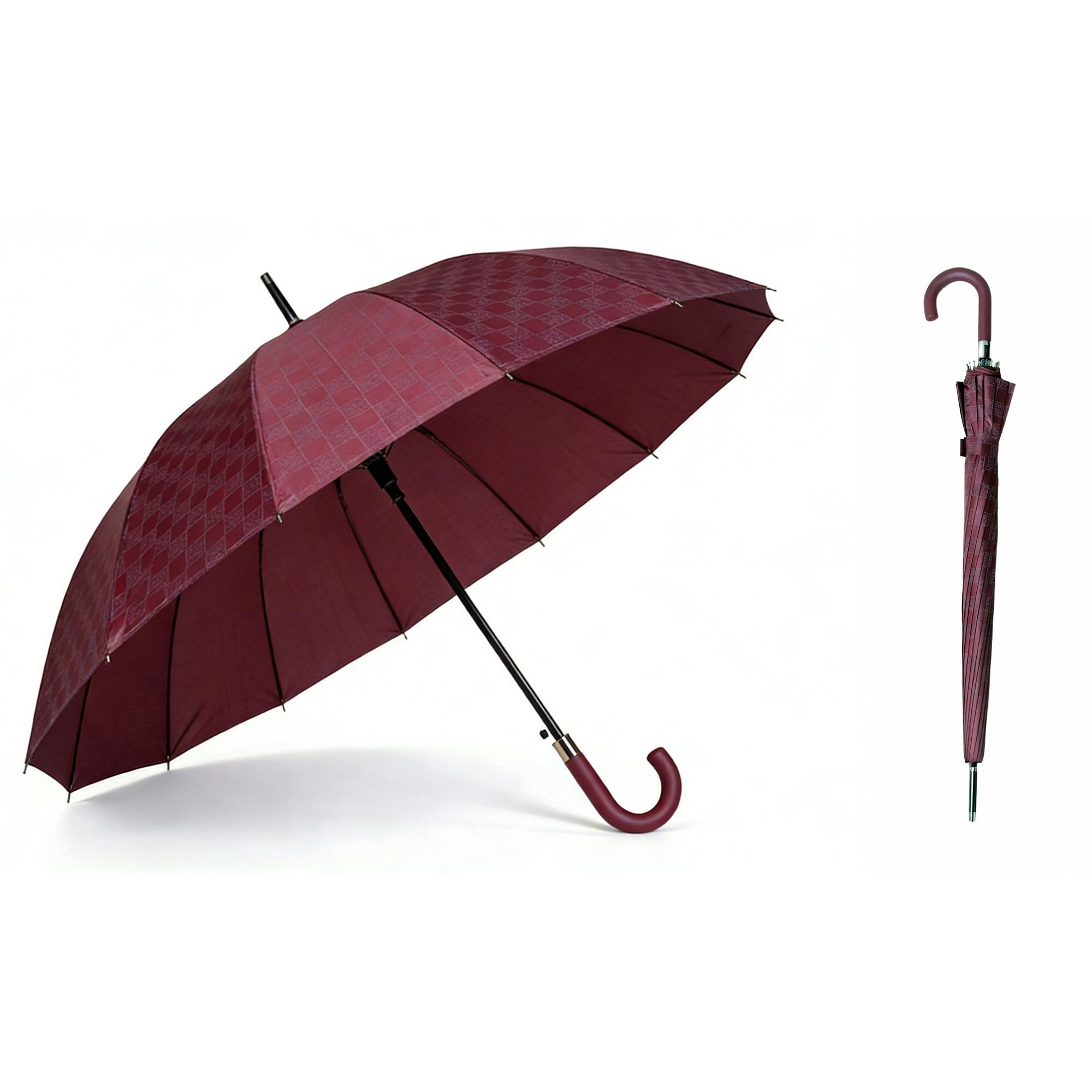 Panda Home Paraguas Largo Clásico Grande Automático Resistente al Viento - Paraguas de Golf con Apertura Automática, Tela Impermeable Poliéster, para Hombre y Mujer