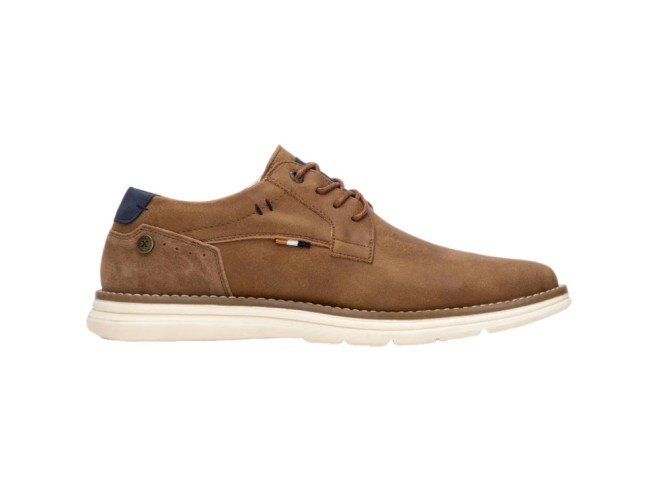 Zapato Hombre Xti 145770 Camel: Blucher Moderno con Suela Deportiva y Ajuste Preciso - Elegancia Clásica y Confort Urbano - Material Sintético Premium, Tacón Ergonómico de 3 cm para Estabilidad y Esti