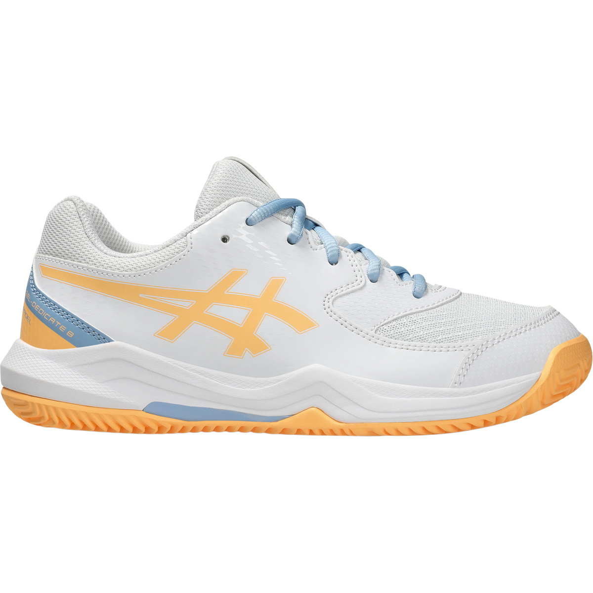 Zapatillas ASICS GEL DEDICATE 8 Clay Junior Blanco-Coral