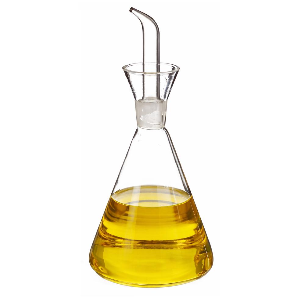 Aceitera de Cristal con Vertedor de Acero Inoxidable, Botella para Aceite y Vinagre, Dispensador Antigoteo para Cocina y Ensaladas