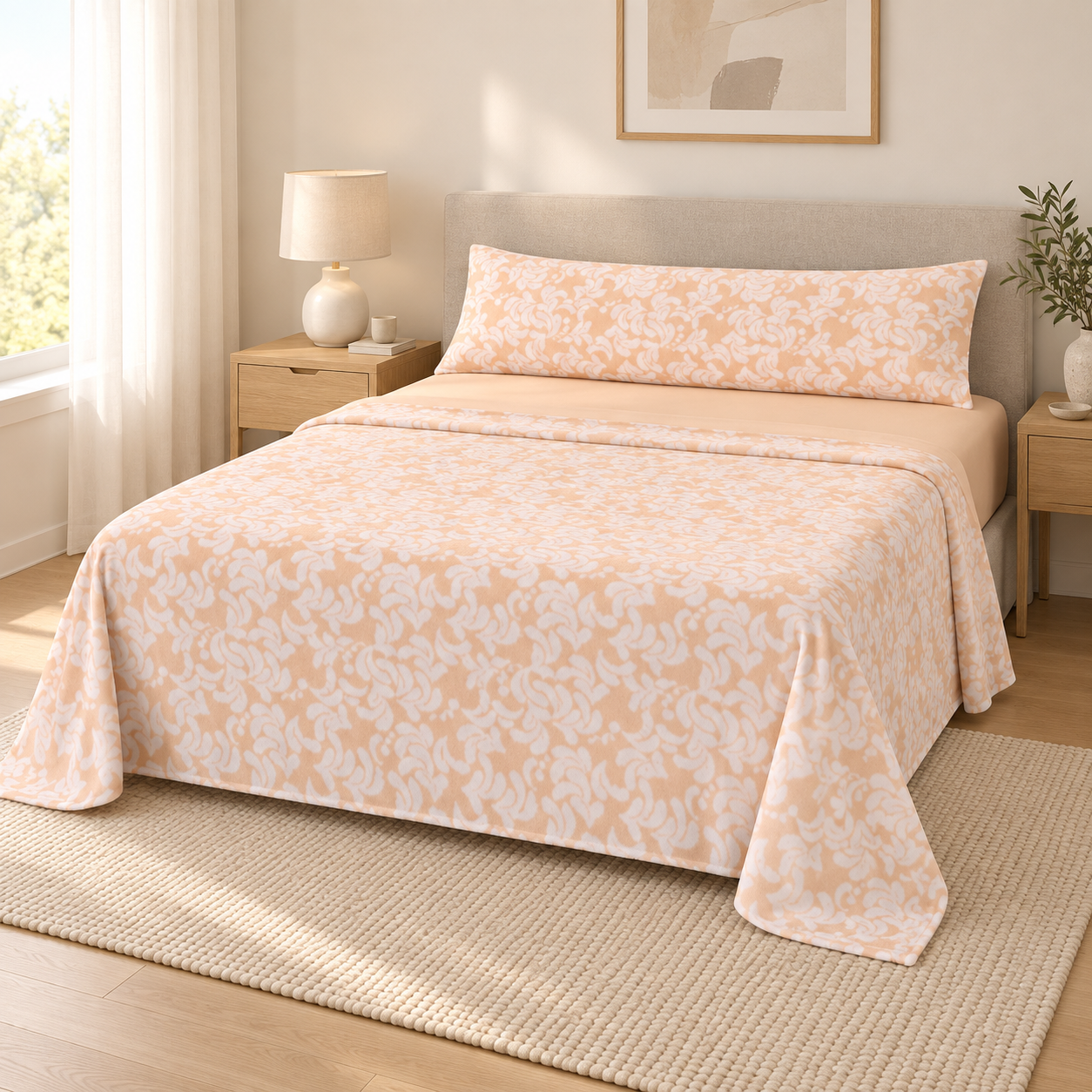 OsoNube Coralina – Juego de Sábanas de Invierno Grueso y Extra Cálido | Sábana Bajera + Encimera + Funda de Almohada | Tejido de Coralina Ultrasuave | Para Camas de 90, 105, 135 y 150 cm