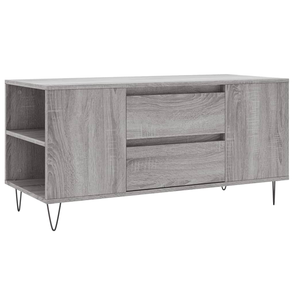 Vidaxl Mesa de Centro de Madera de Ingeniería 102x44,5x50 Cm - Blanco/Negro - Mesita de Salón