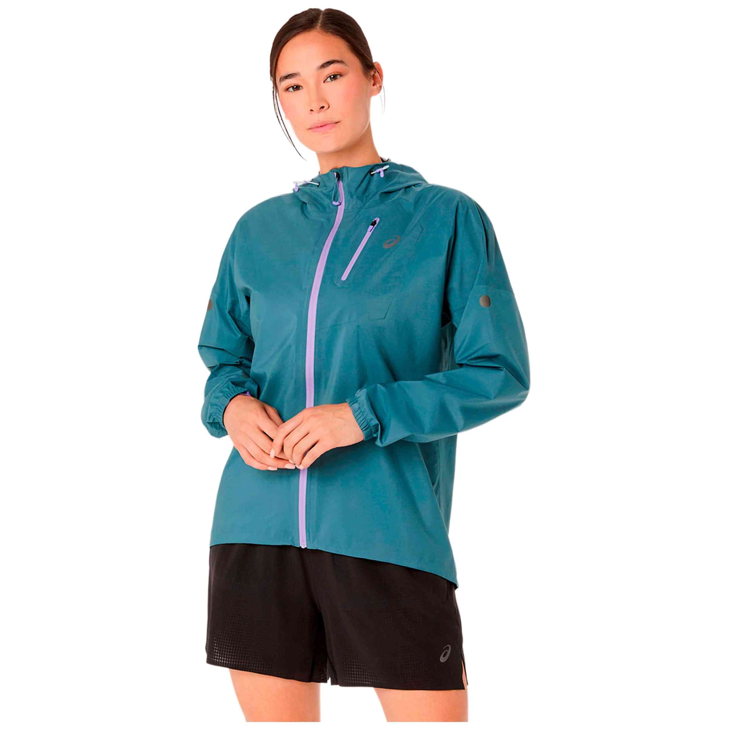 Chaqueta Asics modelo Fujitrail Elite PERTEX® Shield para Mujer en color Verde