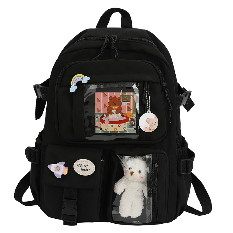 Mochila Kawaii para Mujeres Impermeable de Nylon con Asa Arcuada y Various Bolsillos Mochila Escolar para Estudiantes Chica Laptop Book Pack