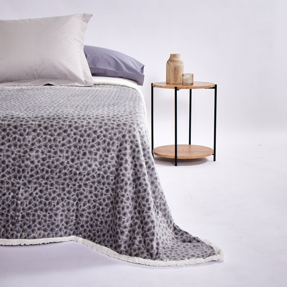 10XDIEZ Manta sherpa animal print  - Mantas acoges y calentitas para hogar